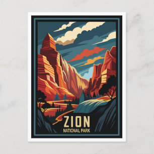 Nationaal park Retro Zion Briefkaart