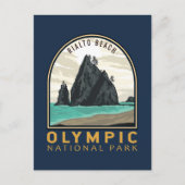 Nationaal park Rialto Beach  Emblem Briefkaart (Voorkant)