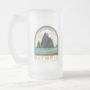 Nationaal park Rialto Beach  Emblem Matglas Bierpul