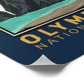 Nationaal park Rialto Beach Emblem Poster (Hoek)