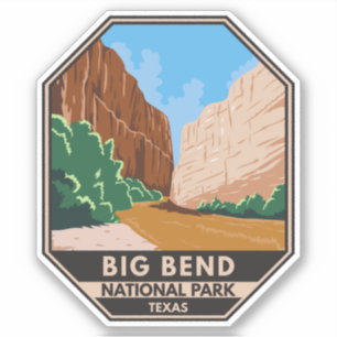 Nationaal park Rio Grande Vintage Big Bend Sticker