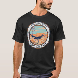 Nationaal park Roadrunner Retro Cirkel T-shirt