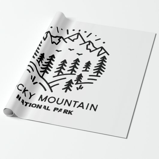 Nationaal park Rocky Mountain Cadeaupapier (Uitgerold)