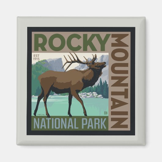 Nationaal park Rocky Mountain | Elk Magneet (Voorkant)