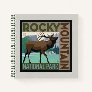 Nationaal park Rocky Mountain Elk Notitieboek