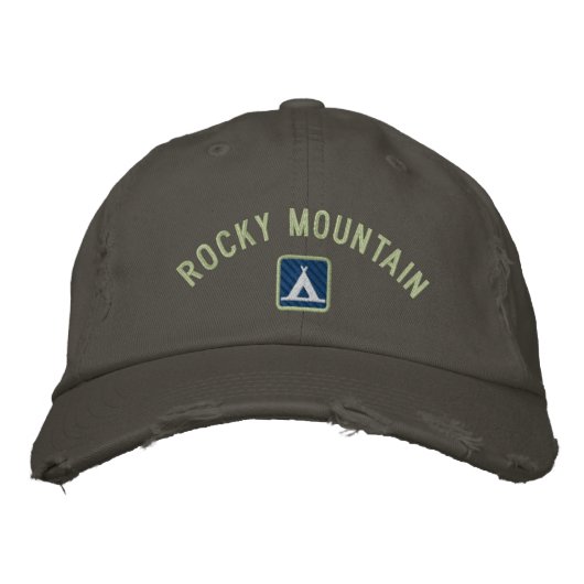 Nationaal park Rocky Mountain Geborduurde Pet (Voorkant)