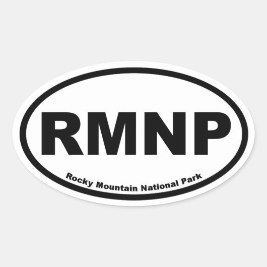 Nationaal park Rocky Mountain Ovale Sticker (Voorkant)