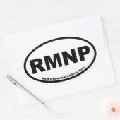 Nationaal park Rocky Mountain Ovale Sticker (Envelop)