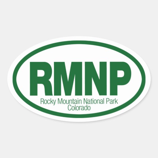Nationaal park Rocky Mountain Ovale Sticker (Voorkant)