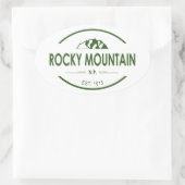 Nationaal park Rocky Mountain Ovale Sticker (Tas)