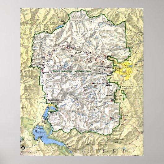 Nationaal Park Rocky Mountain Poster (Voorkant)