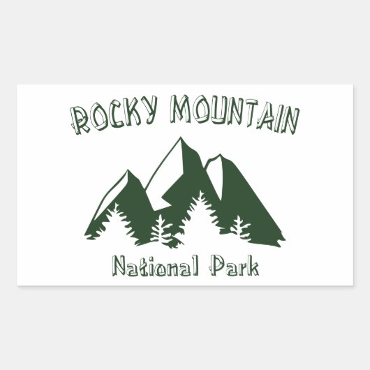 Nationaal park Rocky Mountain Rechthoekige Sticker (Voorkant)