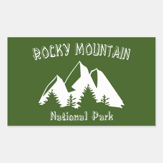 Nationaal park Rocky Mountain Rechthoekige Sticker (Voorkant)