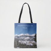Nationaal park Rocky Mountain rond canvas tas (Voorkant)