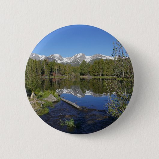 Nationaal park Rocky Mountain Ronde Button 5,7 Cm (Voorkant)
