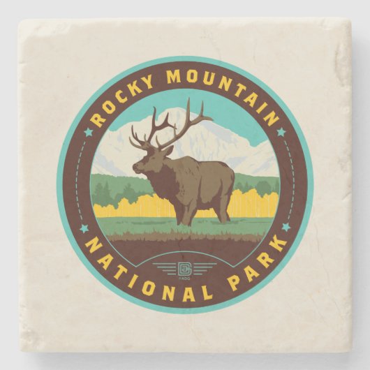 Nationaal park Rocky Mountain Stenen Onderzetter (Voorkant)