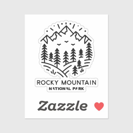 Nationaal park Rocky Mountain Sticker (Vel)