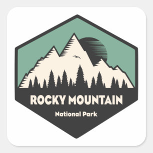 Nationaal park Rocky Mountain Vierkante Sticker