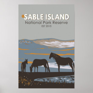 Nationaal Park Sable Island Reserve Canada  Poster