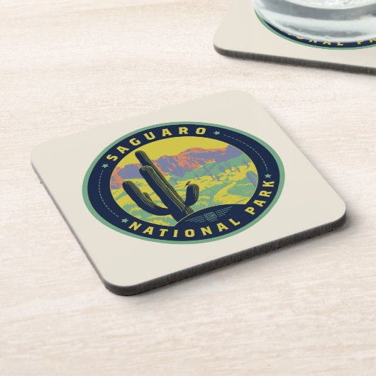 Nationaal park Saguaro Bier Onderzetter (Linkerzijde)