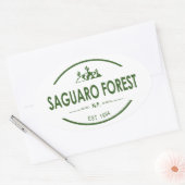 Nationaal park Saguaro Forest Ovale Sticker (Envelop)