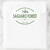 Nationaal park Saguaro Forest Ovale Sticker (Tas)
