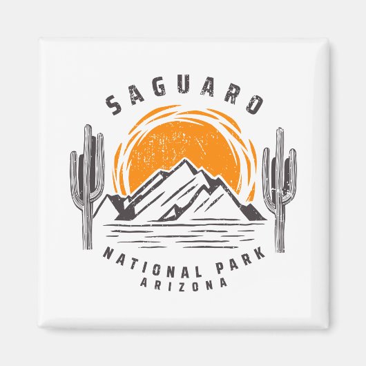  nationaal park Saguaro met cactus Magneet (Voorkant)