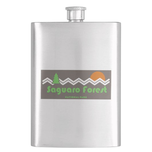 Nationaal park Saguaro Retro Flacon (Voorkant)