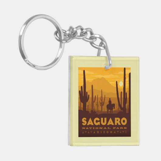 Nationaal park Saguaro Square | Arizona Sleutelhanger (Voorkant Links)