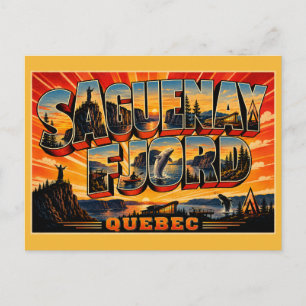 Nationaal park Saguenay Fjord Quebec Glaciale vall Briefkaart