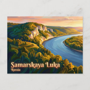 Nationaal park Samarskaya Luka Rusland Briefkaart