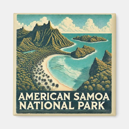 Nationaal Park Samoa Magneet (Voorkant)
