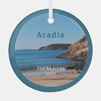 Nationaal park Sand Beach Acadia Glas Ornament