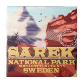 Nationaal park Sarek Zweden poster van het klassie Tegeltje (Voorkant)