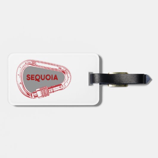 Nationaal park Sequoia, beklimming Carabiner Bagagelabel (Achterkant horizontaal)