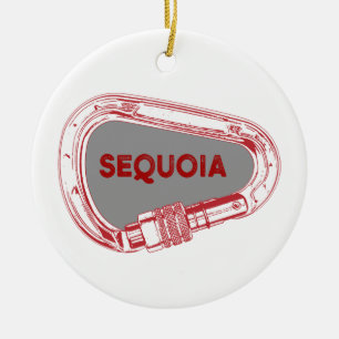 Nationaal park Sequoia, beklimming Carabiner Keramisch Ornament