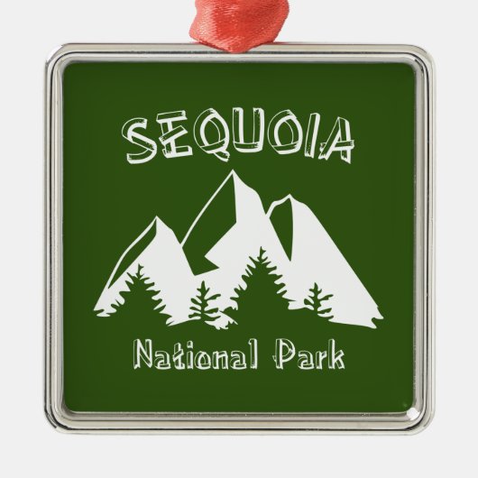 Nationaal park Sequoia Metalen Ornament (Voorkant)