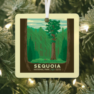 Nationaal park Sequoia Metalen Ornament