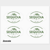 Nationaal park Sequoia Ovale Sticker (Vel)