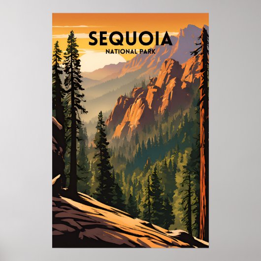 Nationaal park Sequoia Poster (Voorkant)