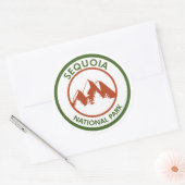 Nationaal park Sequoia Ronde Sticker (Envelop)