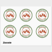 Nationaal park Sequoia Ronde Sticker (Vel)