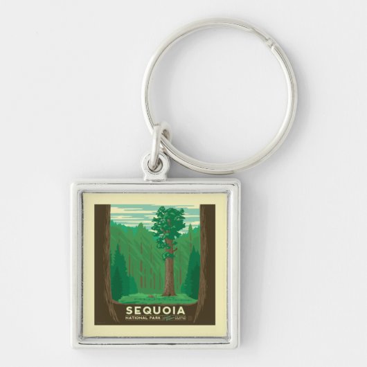 Nationaal park Sequoia Sleutelhanger (Voorkant)