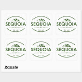 Nationaal park Sequoia Vierkante Sticker (Vel)