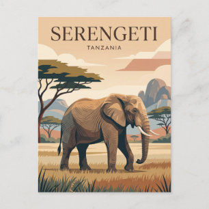 Nationaal park Serengeti Tanzania Briefkaart