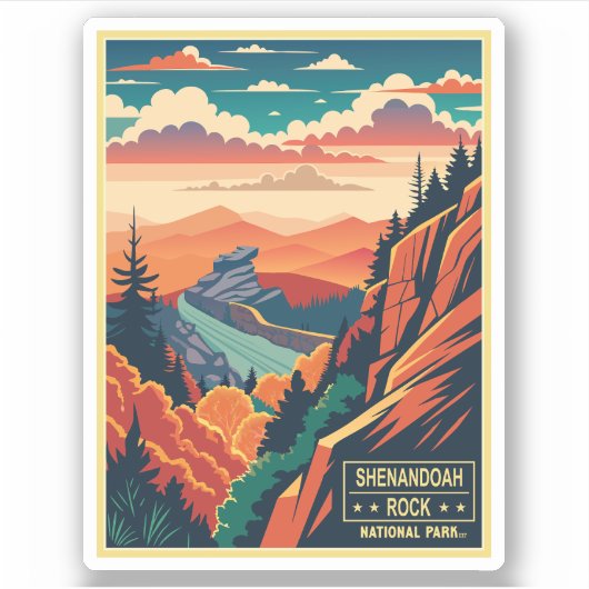  Nationaal park Shenandoah Rock Sticker (Voorkant)