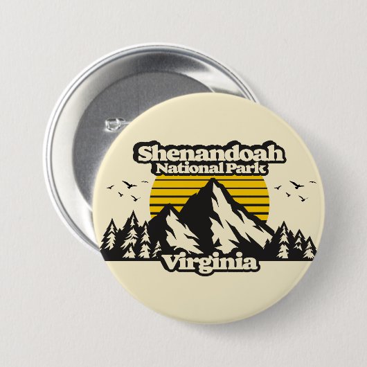 Nationaal park Shenandoah Ronde Button 7,6 Cm (Voorkant /achterkant)