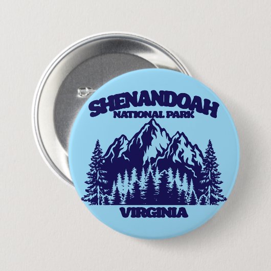 Nationaal park Shenandoah Ronde Button 7,6 Cm (Voorkant /achterkant)