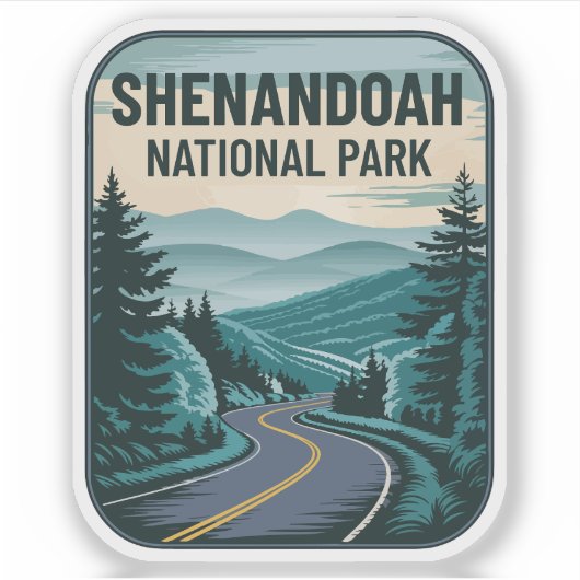 Nationaal park Shenandoah Sticker (Voorkant)