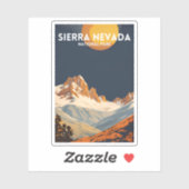 Nationaal park Sierra Nevada Sticker (Vel)